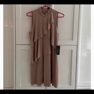 Zara faux suede mini dress blush XS